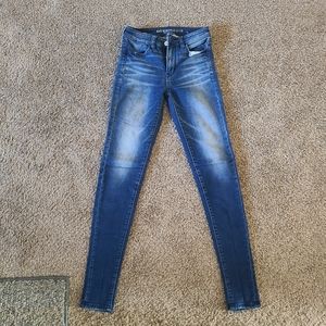 American Eagle Outfitters High Rise Skinny Jeans - Blue